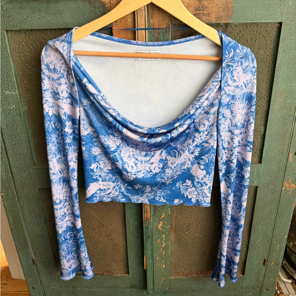 Urban Outfitters Plunging Cowl Neck Crop Top